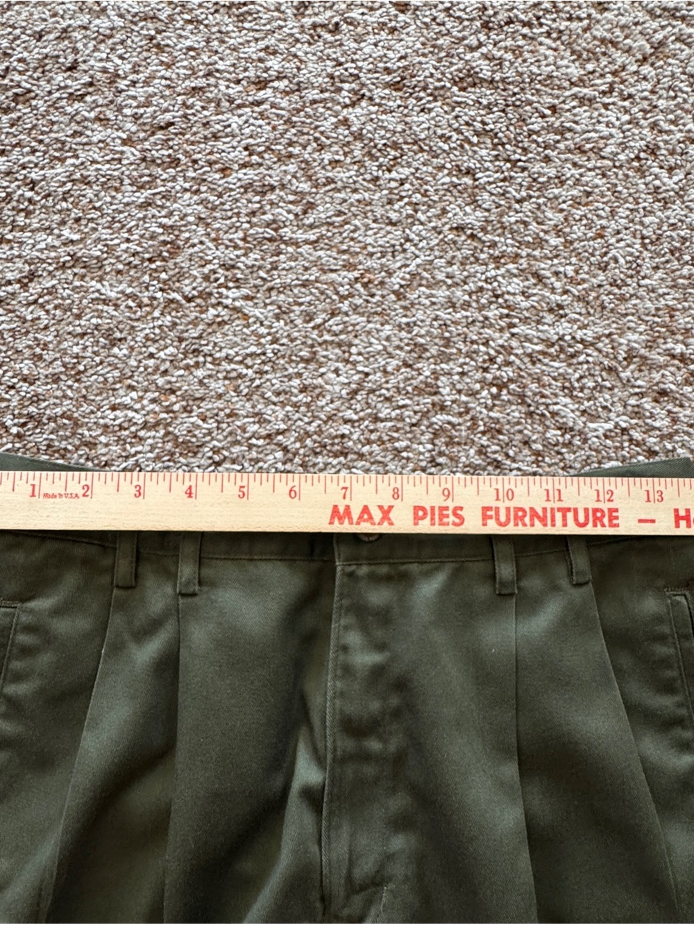90s Pleated Trousers 12 Olive High Waist Tailored Menswear Vintage Hunt Club - Picture 11 of 14